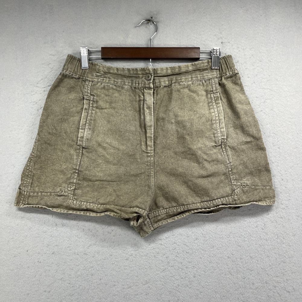 MIRTH Shorts Women Small Brown High Rise Elastic Casual Safari Utility Boho